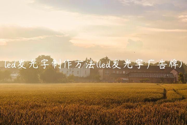 led发光字制作方法(led发光字广告牌)