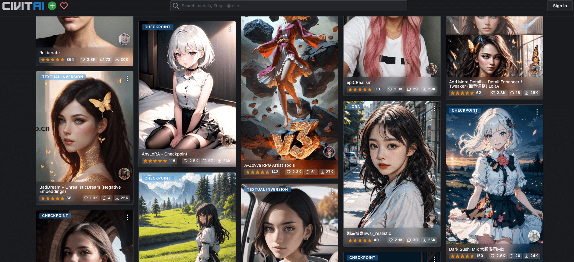 Civitai-围绕Stable Diffusion绘画模型分享与创作交流的开源社区平台