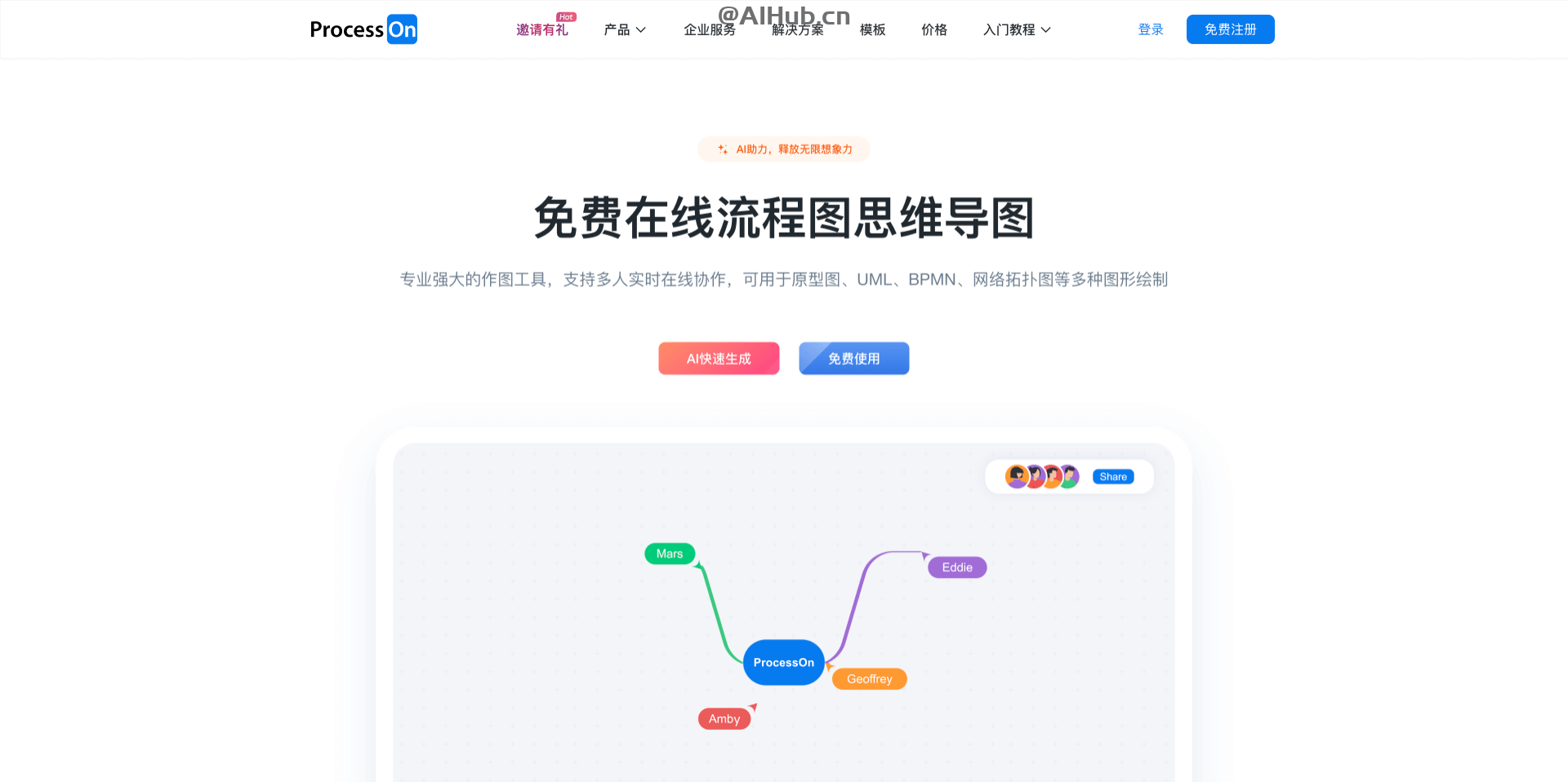 ProcessOn-在线思维导图和流程图制作平台