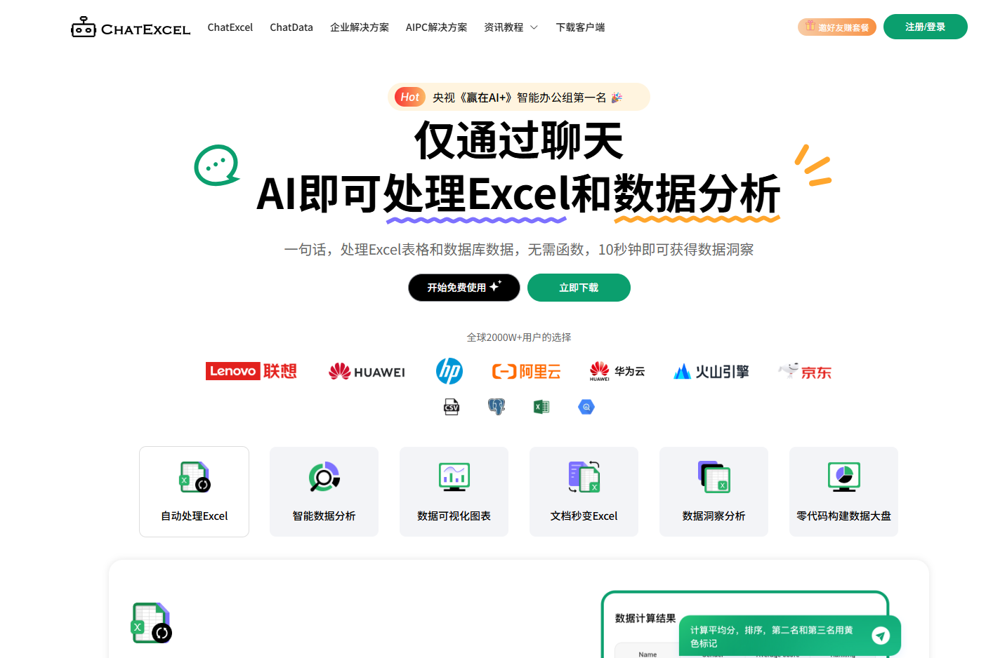 酷表ChatExcel-自动通过AI完成Excel图表处理和分析